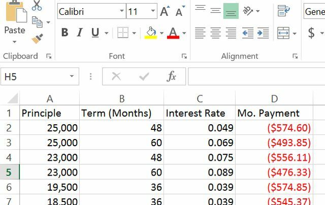 Excel tabulka pro zájem
