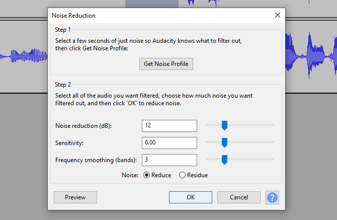 Vylepšete zvuk Audacity pomocí redukce šumu