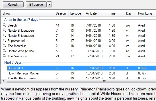 TV Přejmenovat - Dlouho očekávaná aplikace pro TV Show Addicts tvrename schedule