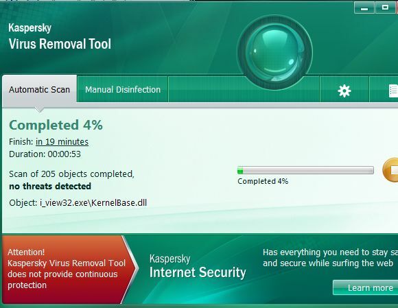 Zkontrolujte svůj počítač rychle a zdarma pomocí skeneru Kaspersky Virus Removal Tool5