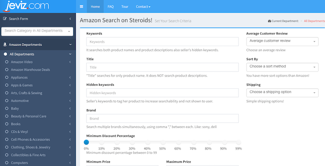 Amazon Sites and Tools - Jeviz