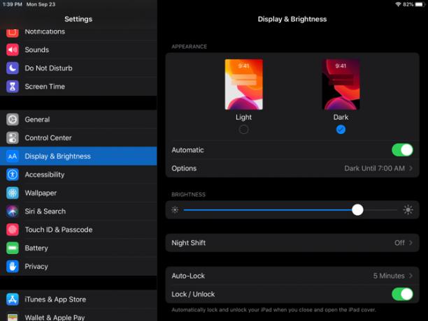 iPadOS Dark Mode Scheduled