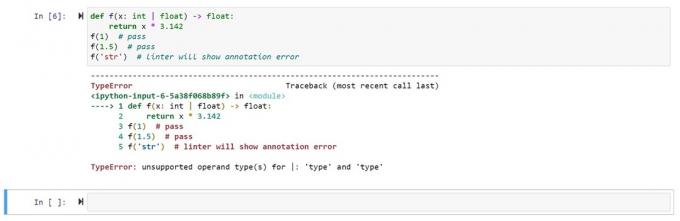 Chyba anotace v Pythonu