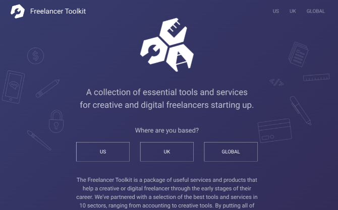 The Freelancer Toolkit by Twine pro právní, pojišťovací, finanční a jiné zdroje