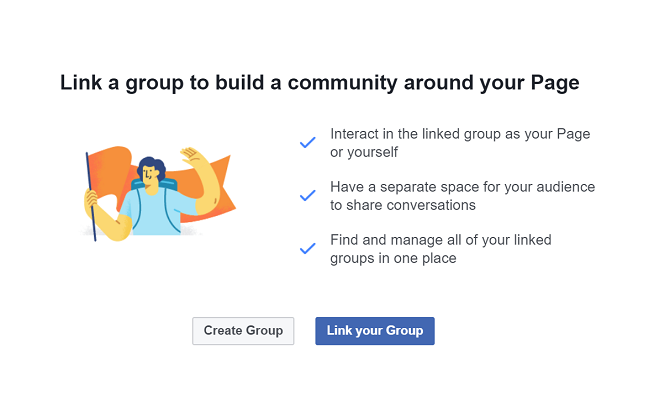 skupina facebook-link-page-group