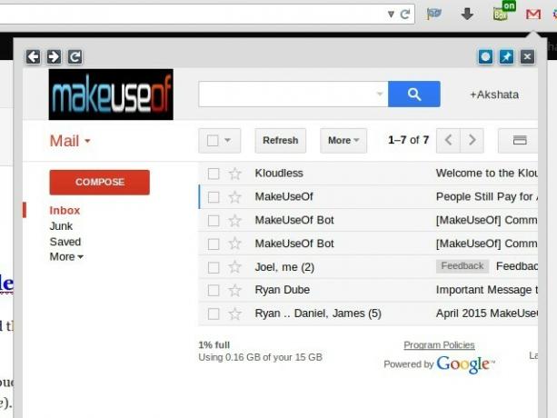 gmail panel