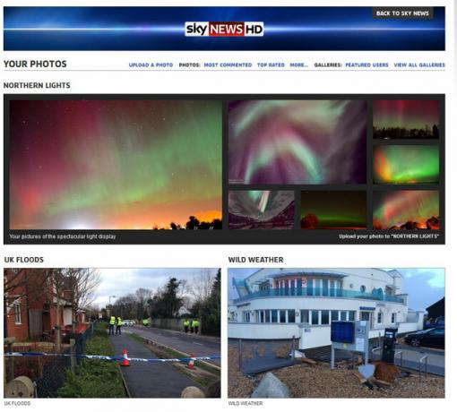 Sky News - Odeslat fotografie a videa