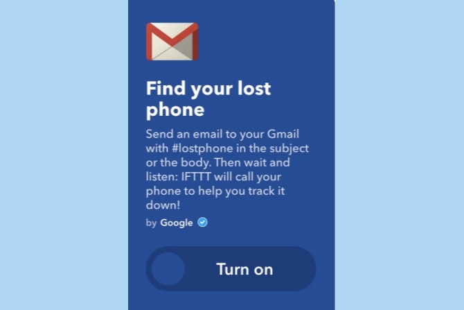 ifttt gmail najde ztracený telefon