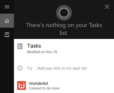 cortana úkoly wunderlist