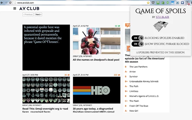Hra-of-trůny-chrome-rozšíření-hra-of-spoils-spoiler