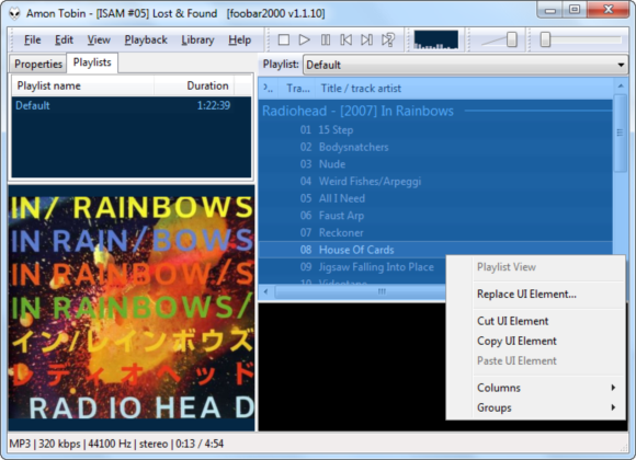 Přehrávejte hudbu jako audiofil s Foobar2000 [Windows] 2011 12 23 14h28 28