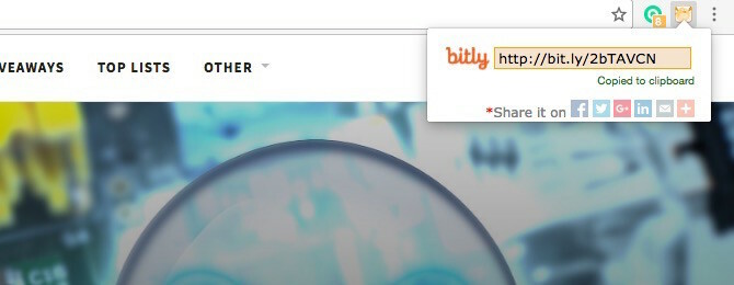 Chrome Extension Bit.ly