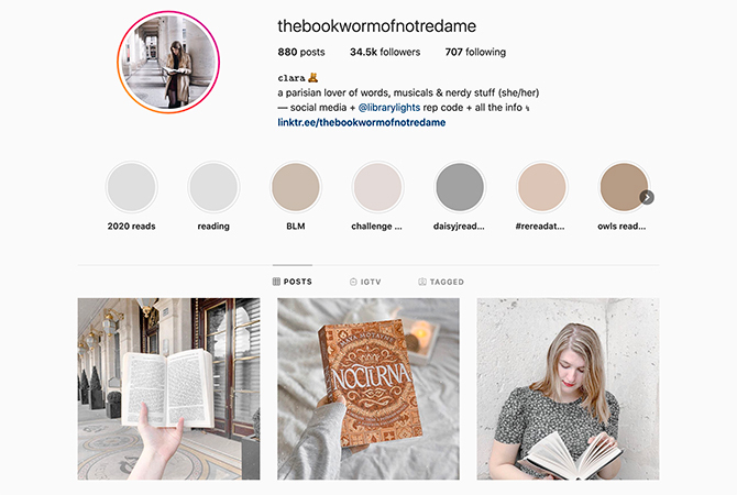 Light Instagram Themes thebookwormofnotredame