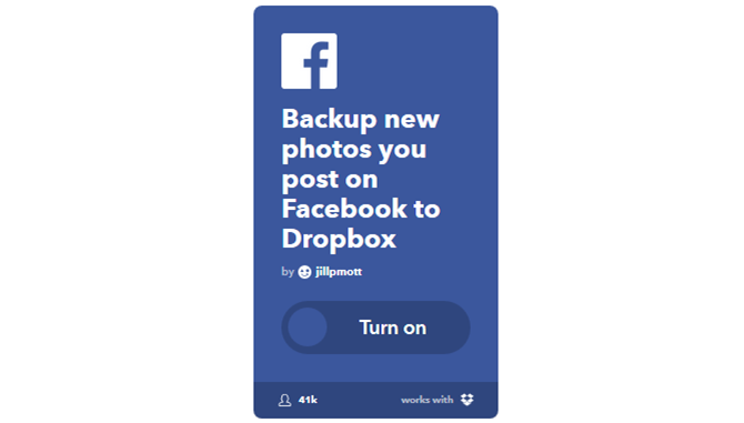Průvodce Ultimate IFTTT: Používejte nejvýkonnější nástroj na webu jako pro 28IFTTT FBPhotosToDropbox
