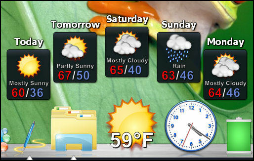 ObjectDock: Rychle přizpůsobte plochu a zvyšte její funkčnost [Windows] ObjectDock Docklets Weather Kliknutím a podržením zobrazíte 5denní předpověď