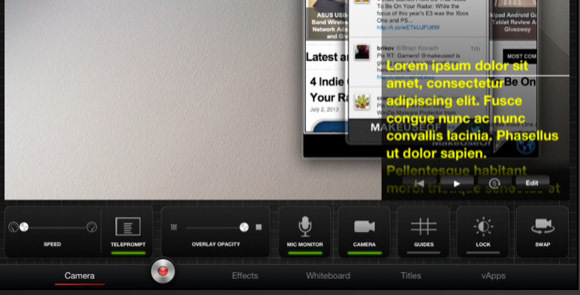 TouchCast vám umožňuje vytvářet výkonná interaktivní videa na vašem iPad TouchCast teleprompter