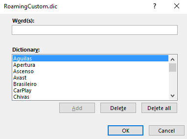 Jak pravopis a gramatiku Zkontrolujte v MS Word ms slovníkový slovník vlastní