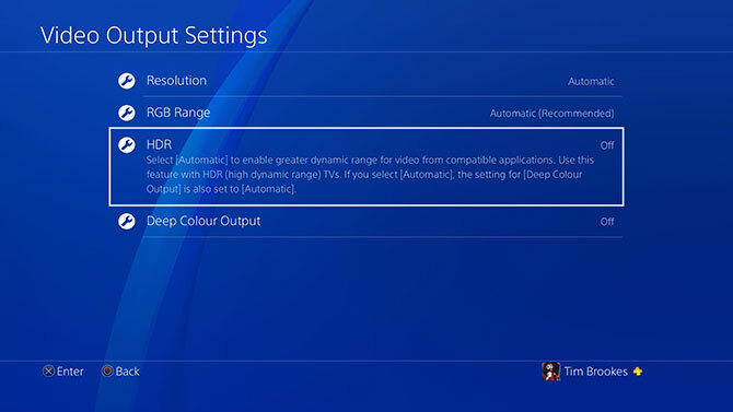 Nastavení funkcí PlayStation 4 HDR
