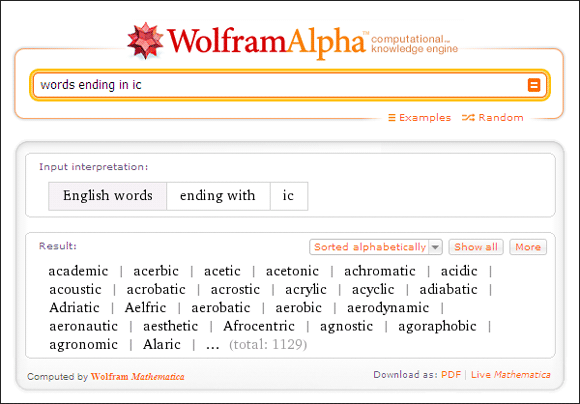 10 cool použití Wolfram Alpha, pokud čtete a píšete v anglickém jazyce Wolfram Alpha02