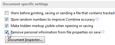 Microsoft Word 2013 Uložení nastavení metadat
