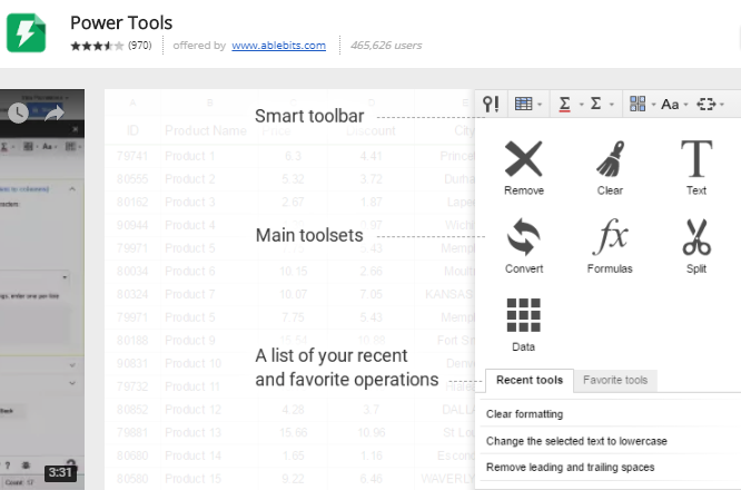 google sheet add ons - Power Tools