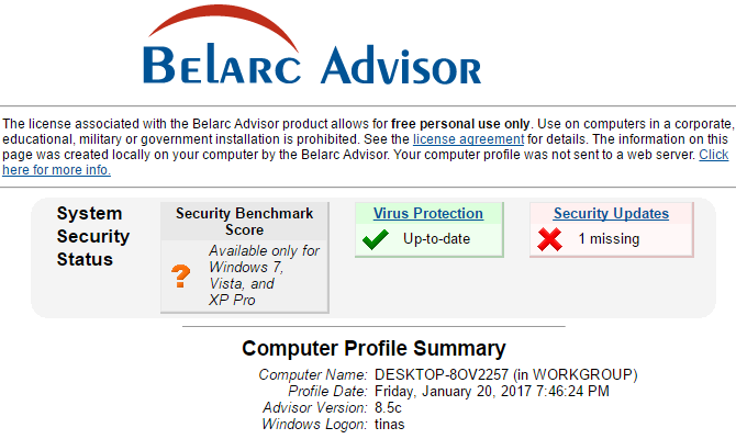 3 způsoby, jak obnovit sériová čísla v systému Windows Belarc Advisor 670x400