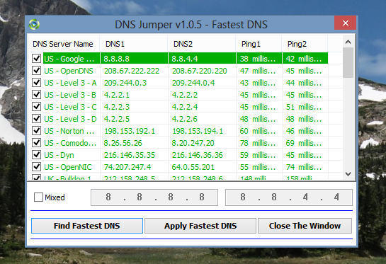 switch dns server