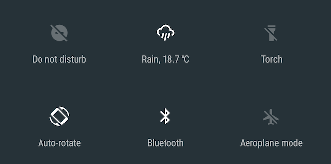 Aplikace Android Nougat Weather Quick Settings Tile App