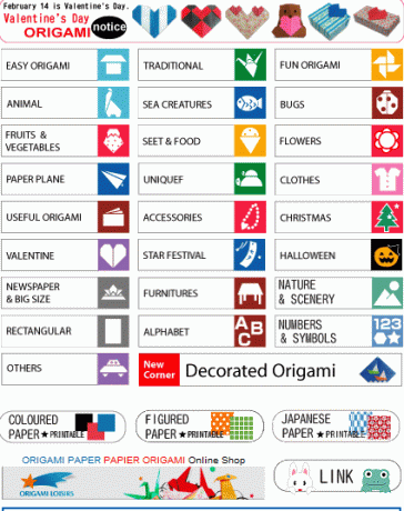 jednoduché origami diagramy