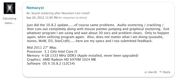 OS X Mountain Lion zdaleka není dokonalý a tady je důvod, proč zní 1082 xn