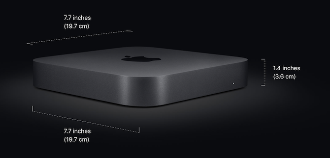 Rozměry fyzické velikosti Mac Mini