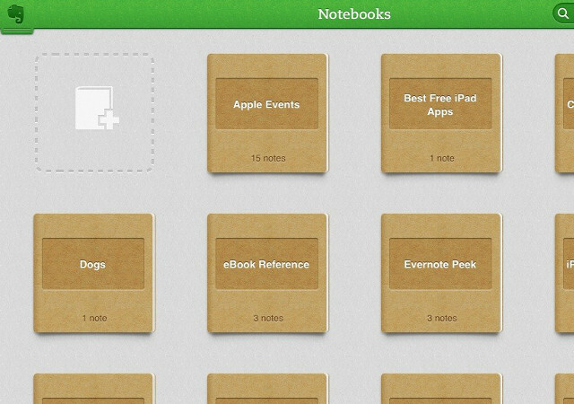 Notebooky Evernote