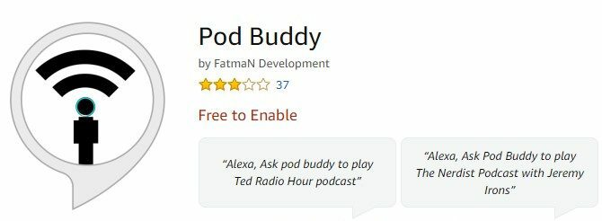 Pod Buddy pro amazonské echo podcasty