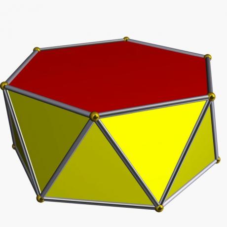 hexagonální antiprismus má 12 stran místo osmi