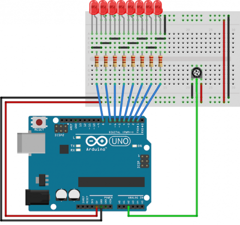 Okruh Arduino-Knight-Rider