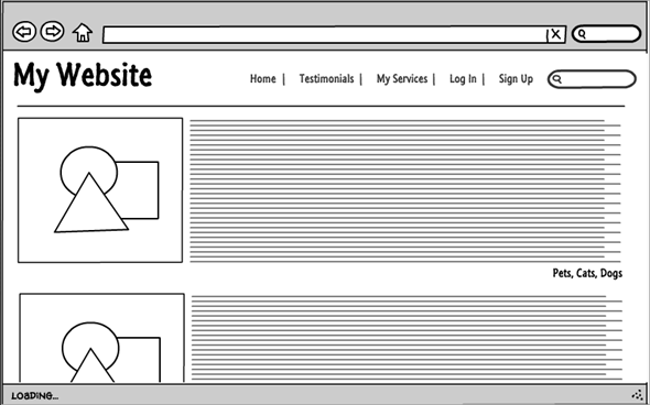 site wireframe