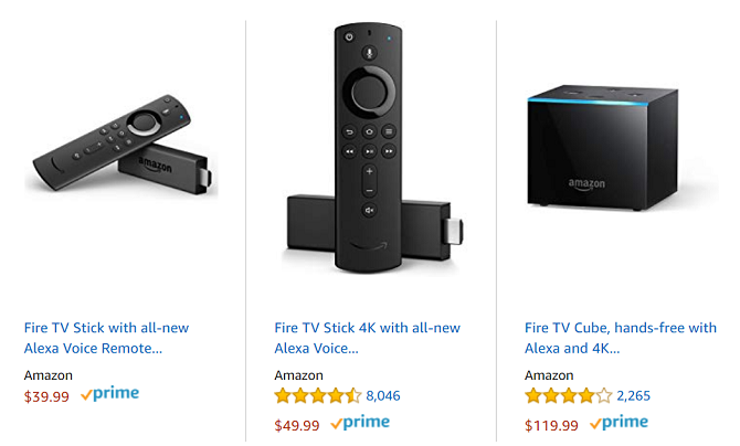 amazon fire tv devices srovnání nákladů