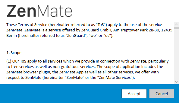 ZenMate VPN Review: Rozjímání o vašem soukromí Podmínky nastavení ZenMate Review