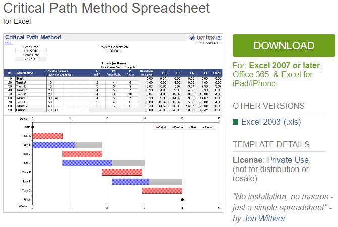 vertex42-project-management-templates