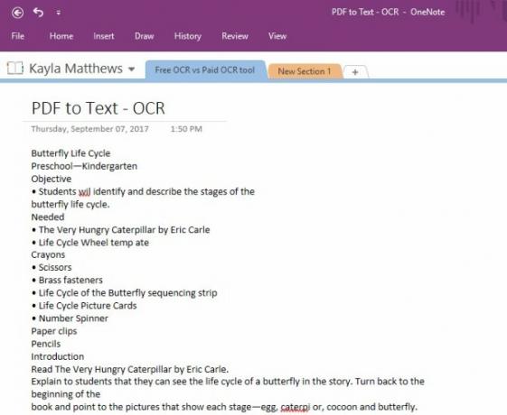 onenote optické rozpoznávání znaků